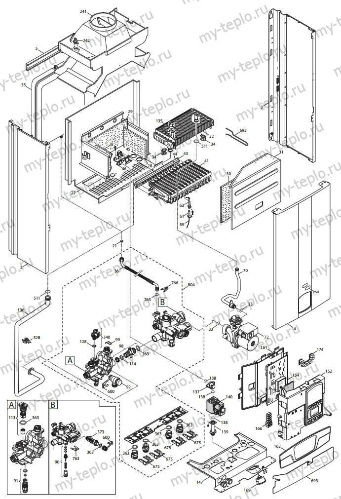 Запчасти Baxi FOURTECH 1.14 купить в Сатке