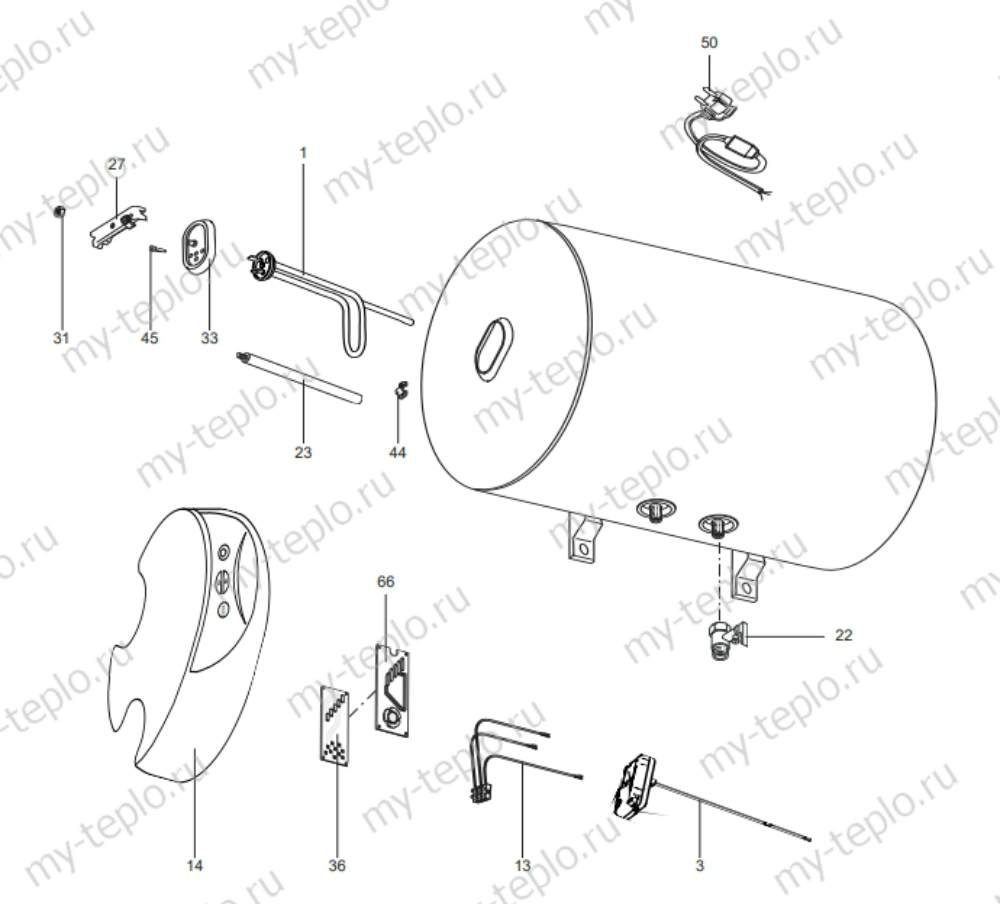 Запчасти Ariston ABS PRO ECO 65 H SLIM купить в Сатке