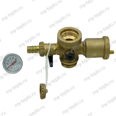 Группа воздухоудаления и слива промежуточная с термометром Orkli (1000201)